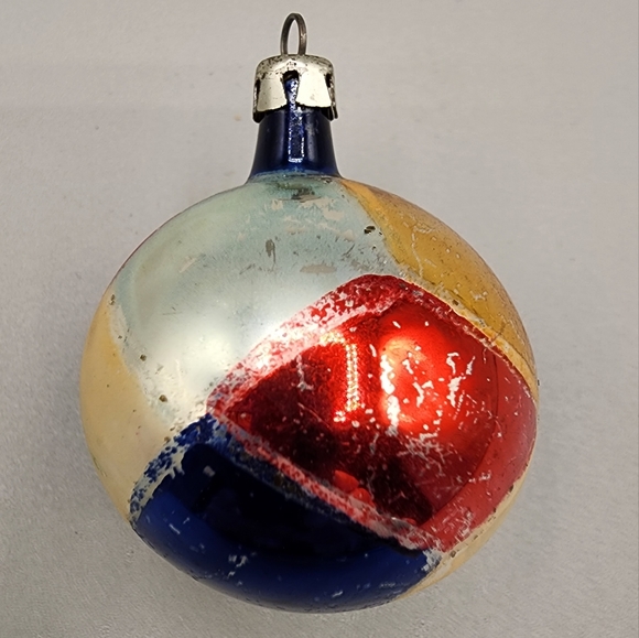 Beautiful Antique Glass Christmas‎ Ornaments. Made in Poland. Rare. Lot of 5. - Picture 6 of 16